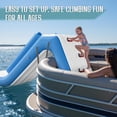 thumbnail image 2 of Jocisland 10L×2.6W×4H ft Inflatable Pontoon Water Slide with Climbing Handle, White & Blue, Outdoor Waterfall Slide for Adults & Kids, 2 of 9