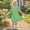 Army Green, variant on Fatuov Weekend Casual Dress for Kids Girls Funny Printed Crew Neck Ruffled Comfy Dress for Daily Short Sleeve Summer Beach Dress 3-12 Years