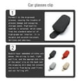 thumbnail image 4 of Clip de cuero para gafas de coche, gafas de sol universales para coche, estuche para gafas, tarjeta Interior, sujetador de llaves, organizador, Kits de molduras para tableros de automóviles Negro Kenally VI015527-01, 4 of 6