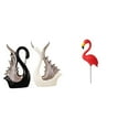 thumbnail image 1 of Figuras de cisne, escultura de cerámica y estatua de pájaro para escritorio, estante, chimenea de aniversario y adorno de estaca de jardín para las fi, 1 of 8