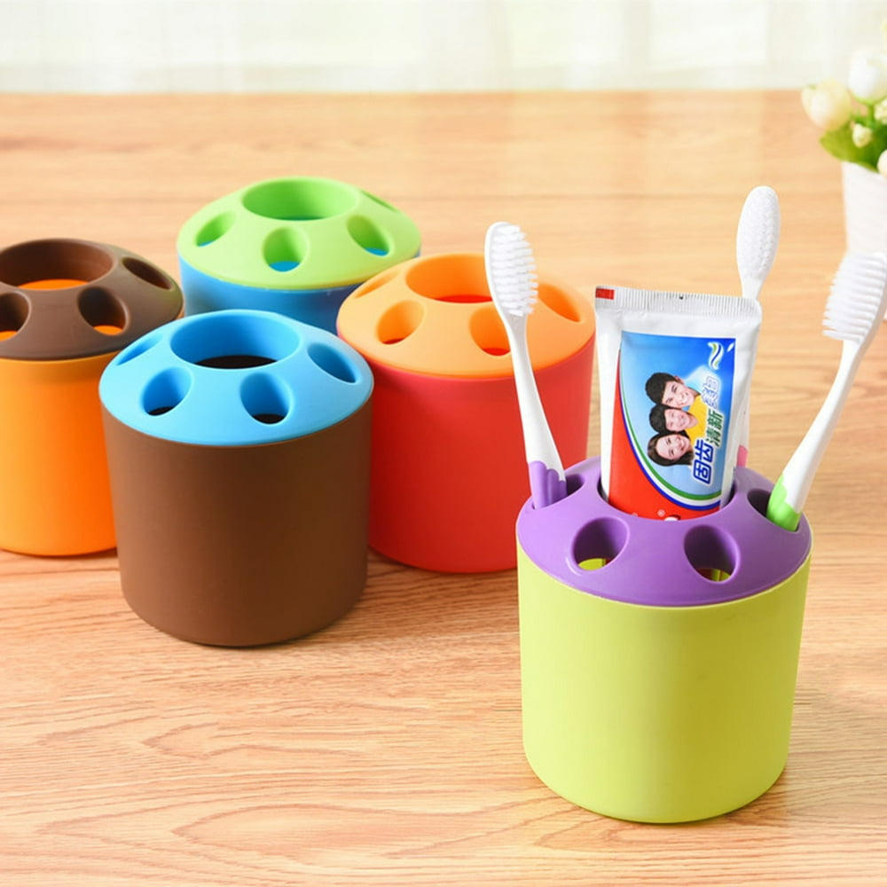 SPRING PARK Toothbrush Toothpaste Holder Stand for Bathroom Storage