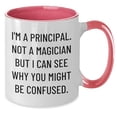 thumbnail image 2 of Amangny Funny I'm Not a Magician But I Can See Why You Might Be Confused Principal Graduation Two Tone Coffee Mug Gifts from Family to Principal, 2 of 5
