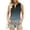 White, variant on YHAJDS Polo Shirts for Women Tunic Summer Tops for Women Sleeveless V Neck Ombre Print Snap Button Pullover Blouse