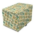 thumbnail image 1 of Geometric Dog Crate Cover, Abstract Puzzle Style Trippy Fractal Creative Overlapping Color Forms Design, Easy to Use Pet Kennel Cover for Medium Large Dogs, 35" x 23" x 27", Multicolor, by Ambesonne, 1 of 6