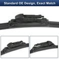 thumbnail image 5 of Unique Bargains 2pcs 24"+19" Silicone Front Windshield Wiper Blade for Audi A3 S3 2005-2012 All-Seasons Pinch-Tab, 5 of 6