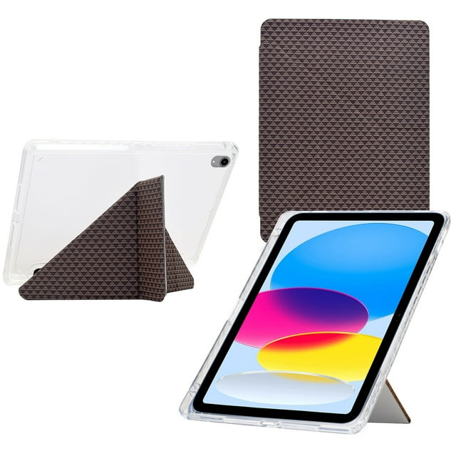 FOXDOCK Tablet Case for iPad 10th 2022 – Clear Acrylic Back, Auto Sleep/Wake, Tri-Fold Stand, Full Protection Tablet Cover