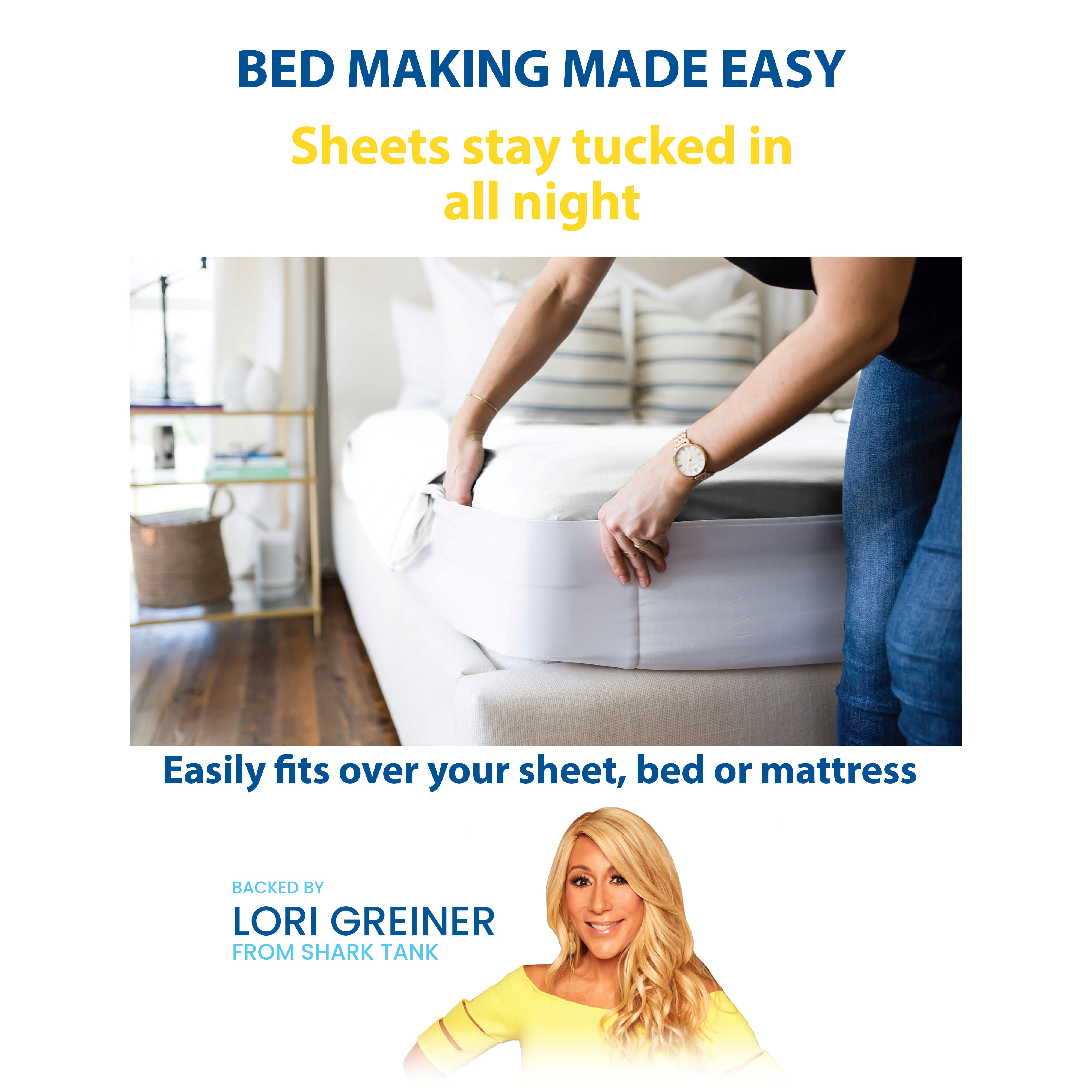NEW Lori Greiner Better Bedder Easy Bed Making Shark Tank Product - Queen  Size