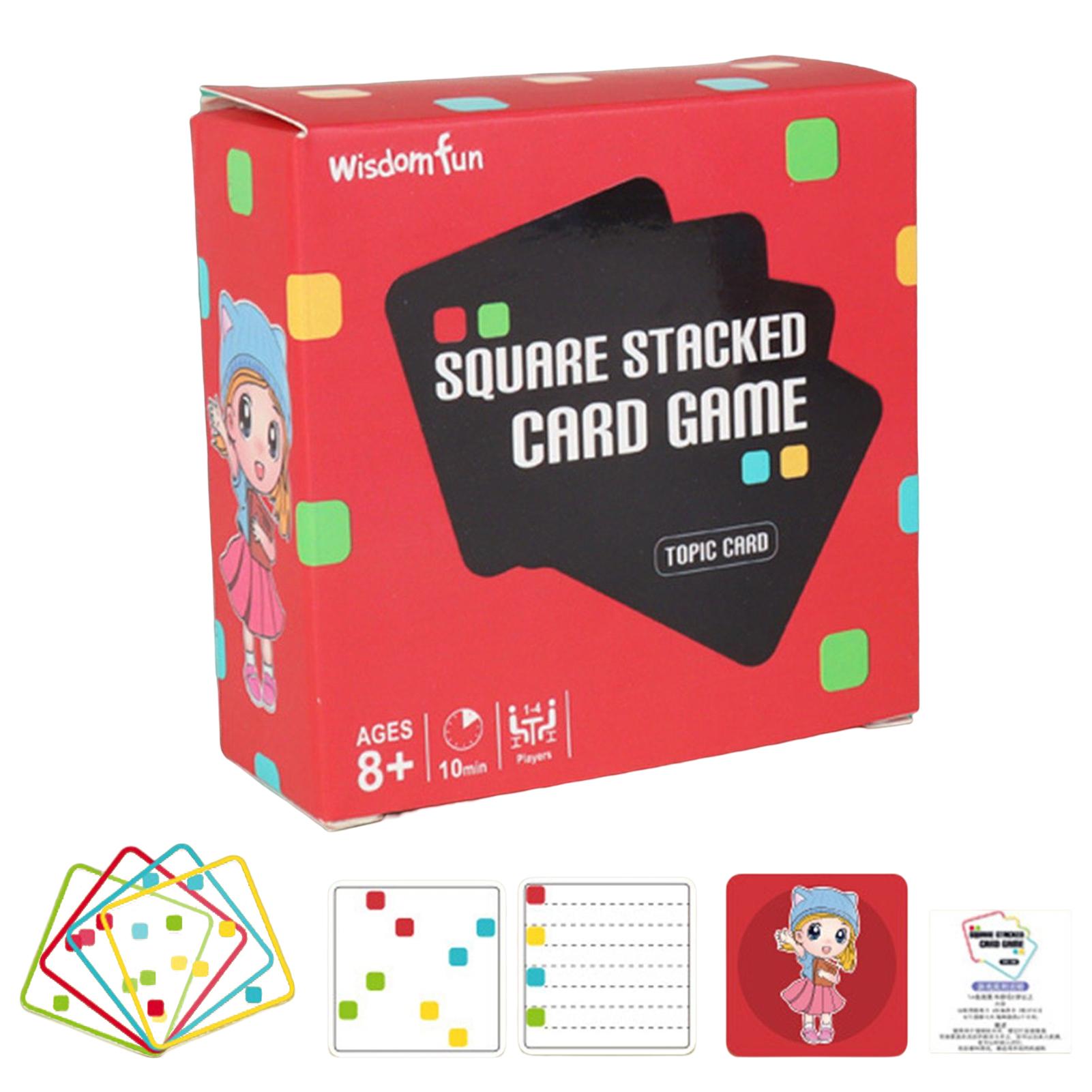 Square Card Game Stacked Family Board Games Great As Goodie Bag