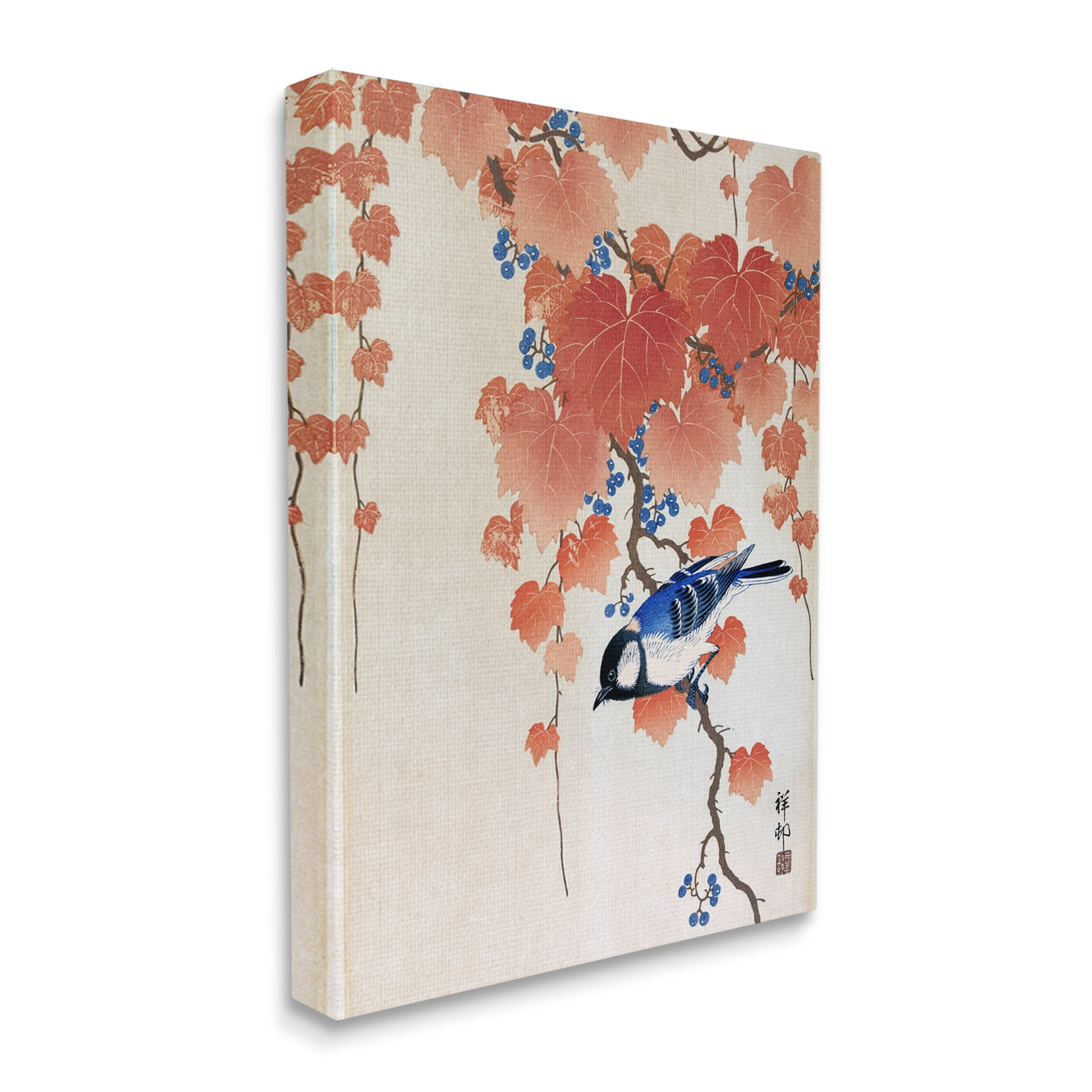 Stupell Industries Koolmees op Paulownia Tak Ohara Koson Classic Bird Painting Painting Gallery Wrapped Canvas Print Wall Art, Design by one1000paintings
