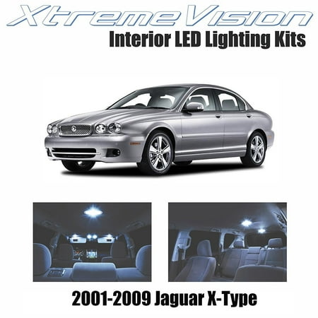 - XtremeVision LED for Jaguar X-Type 2001-2009 (6 Pieces) Cool White Premium Interior LED Kit Package + Installation Tool