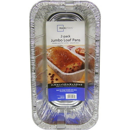 Mainstays Foil 11.75" Jumbo Loaf Pans, 2 Count