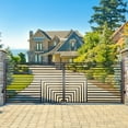 thumbnail image 3 of ALEKO Garden Yard Florence Style Dual Swing Steel Driveway Gate 16 ft Black, 3 of 15
