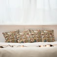 thumbnail image 7 of Ambesonne Colorful Throw Pillow Cover 4 Pack, Nerd Bohem Cat Kitten, 18", Multicolor, 7 of 7