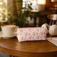 thumbnail image 7 of Bow Pencil Case Cute Pencil Pouch Soft Storage Bag Aesthetic Pattern Gift Makeup Pouch Cosmetic Bag for Women Adults Love, 7 of 7