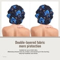 thumbnail image 2 of Kdxio cool blue flower Skull Pattern Satin Bonnet Silk Bonnet Hair Bonnet for Sleeping Hair Bonnets for Women Curly Natural Hair, 2 of 6