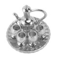 thumbnail image 1 of Dollhouse Miniature Tea Cup Set, 1:12 2 Sets Metal Dollhouse Miniature Tea Cup Set For Dollhouse   Collection, 1 of 8