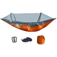 thumbnail image 3 of Outdoor Gear Camping Hammock with Mosquito Net - Ripstop Nylon - Ultralight Hammock Tent Bundle with Bug Netting for Hiking, Backpacking, Backyard. (Orange), 3 of 7