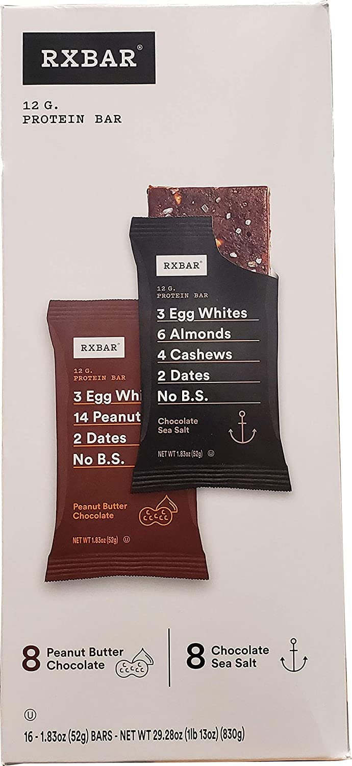 RX bar Variety Pack Chocolate Sea Salt & Chocolate Peanut Butter, 29.28