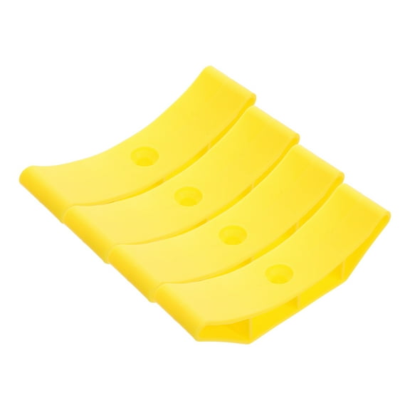 GOOHOCHY 4pcs Compact Weight Holder Rack for Dumbbells Kettlebell Barbell Storage Shelf Athletic Gear Organizer