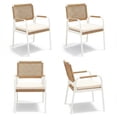 thumbnail image 1 of Garvee Paquete de 4 Sillas de Comedor para Exterior 20,67 x 22,83 x 33,07", Blanco y Marrón, 1 of 8
