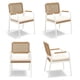 thumbnail image 1 of Garvee Paquete de 4 Sillas de Comedor para Exterior 20,67 x 22,83 x 33,07", Blanco y Marrón, 1 of 8