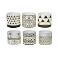 thumbnail image 1 of IH Casa Decor Ceramic Round Planters Modern Edge 6/Disp - Set of 6, 1 of 4