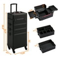 thumbnail image 4 of Yaheetech 4-in-1 Professional Aluminum Cosmetic Train Case Trolley Makeup Case, 4 of 7