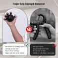 thumbnail image 5 of 2 Pack Finger Grip Strengthener, Finger Strengthener, Finger Strength Trainer, Powered Gear Power Ball Forearm, Adjustable Hand Grip Strengthener, Gri, 5 of 5