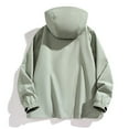 thumbnail image 5 of Mens Lightweight Waterproof Jacket Windproof Rain Hooded Hiking Jackets Color: Army Green Size: XXXL, 5 of 5