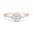 thumbnail image 3 of AFFY 0.90CT Oval, Marquise & Round Moissanite Diamond Engagement Ring for Women 14K Rose Gold over Silver-10, 3 of 6