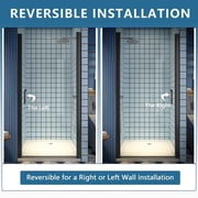 Shower Glass Doors – 36-38 Black Pivot Semi-Frameless | Classy