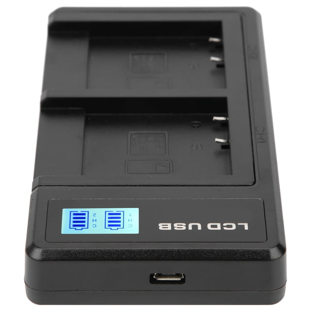 Black Camera Battery Charger, USB Interface Battery Charger, Plastic For Photography Camera Battery Outdoor Power Bank