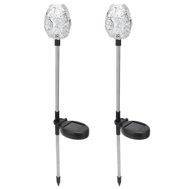 2 unids solar jardín luz impermeable solar powered juego césped lámpara para patio al aire libre decoración luz cálida