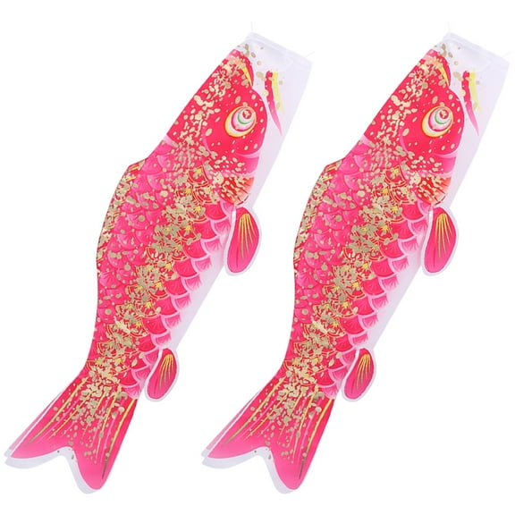 Masteelf 2 Pcs Socks Carp Flag Decoration Windsock Flags 50x15 cm Garden Yard Patio Decor