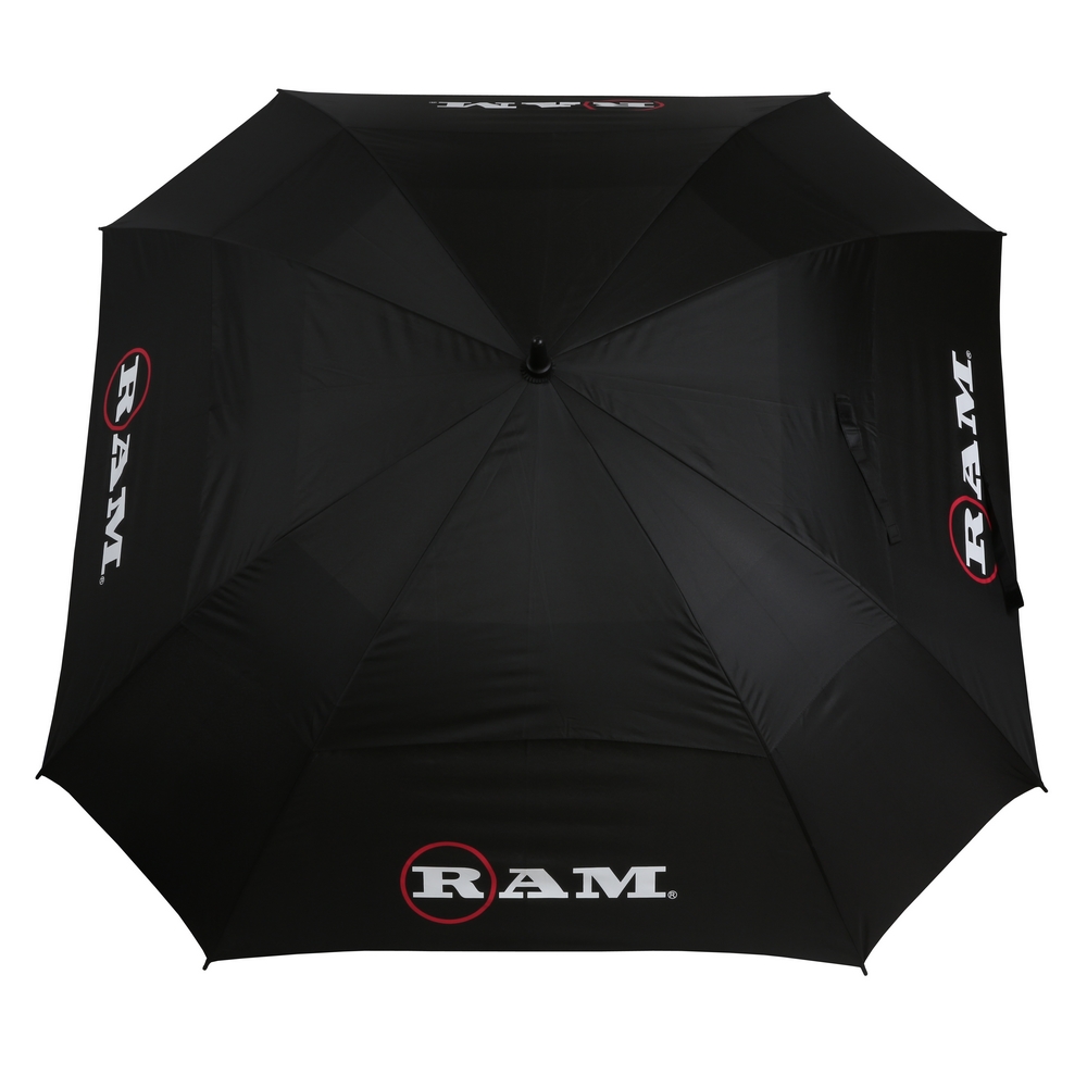 2 Pack Ram FX Tour Premium 64" Extra Large Square Golf Umbrellas Black/Red - image 2 of 3