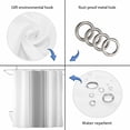 thumbnail image 5 of Gray Solid Color Texture Waterproof Fabric Shower Curtain,Simple Grey Stripes Waterproof Fabric Shower Curtain for Bathroom Curtains Bathtubs Hotel Shower Curtains with 12 Hooks Standard 60x72, 5 of 8