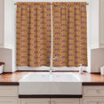 thumbnail image 2 of Ambesonne Medieval Kitchen Curtains, Knights Cheering Ladies, 55"x39", Amber Pink and Taupe, 2 of 3