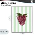 thumbnail image 4 of Stupell Industries Contemporary Glimmer Cherry on Green Stripes White Framed Giclee Art, 11 x 14, by LISH Creative, 4 of 8