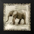 thumbnail image 2 of Woodey, Michelle 20x20 Black Modern Framed Museum Art Print Titled - Happy Elephant, 2 of 5