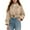 Khaki, variant on Women’s Casual Short Windbreaker Jacket Long Sleeve Lightweight Comfortable Perfect for Spring and Fall Wear M Size Brown