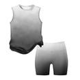thumbnail image 4 of Summer Clothes for Child Girls Size 7 Cute Preppy Two Piece Outfits Tracksuit Casual Sleeveless T Shirts Top and Shorts Clothing Sets Black 2-3 Years, 4 of 7