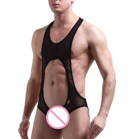 

Underwear Women Sexy Lingerie For Women Sets Sets Maojiang Men S Jacquard Mesh One-Piece Strap Boxer Black