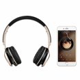 thumbnail image 3 of Auriculares Bluetooth, auriculares estéreo Bluetooth inalámbricos plegables sobre la oreja con micrófono y control de volumen, compatibles con auriculares inalámbricos y con cable TUNC Sencillez, 3 of 5