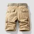 thumbnail image 6 of Mens Swim Men's Beach Shorts Ndbuld Men's Plus Size Cargo Shorts Multi-Pockets Relaxed Summer Beach Shorts Pants Khaki XL, 6 of 6