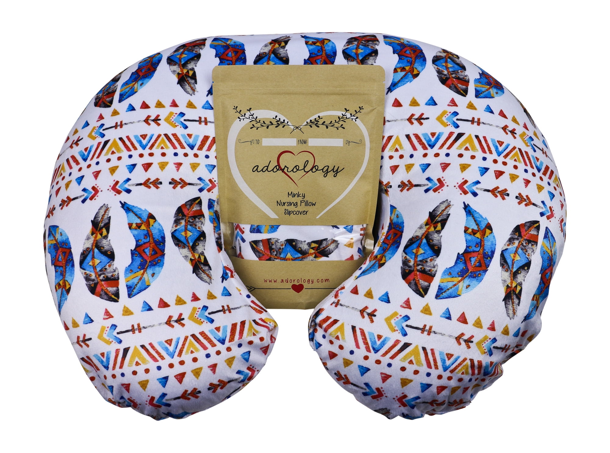 Perfect for New Moms Org Store Premium Buffalo Check Nursing Pillow & Changing Pad Covers Bundle 