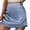 Blue, variant on MIXUE Skirts For Women Summer Satin Solid Color A Line Elastic High Waist Mini Tennis Skirt Holiday Wear,White,S