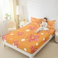 thumbnail image 4 of Feelyou Watercolor Flower Teens Full Size Sheets, Gold Blossoms Floral Bed Sheets, Kawaii Cartoon Sheet Sets, Ultra Soft Bedroom Decor, 4 Pieces, 4 of 7