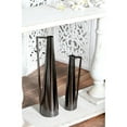 thumbnail image 2 of DecMode 17", 22"H Slim Cone Dark Gray Metal Vase with Extended Handles, Set of 2, 2 of 12