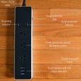 thumbnail image 2 of Energy Strip - Apple HomeKit Smart Home Triple Outlet & Power Meter with Built-in Schedules & Switches, 2 of 8