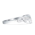 thumbnail image 5 of Contour Curved Crown V-Band 6.8mm Cubic Zirconia White Tone 925 Sterling Silver, Size 6, 5 of 7